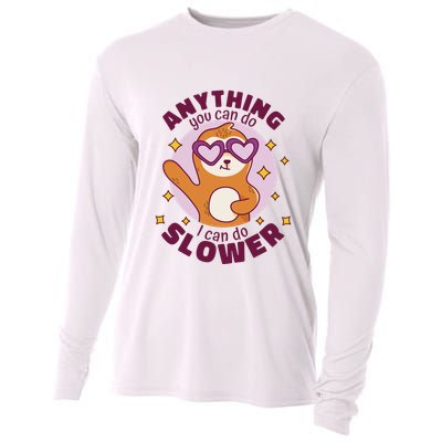 Anything You Can Do I Can Do Slower Sloth Cooling Performance Long Sleeve Crew