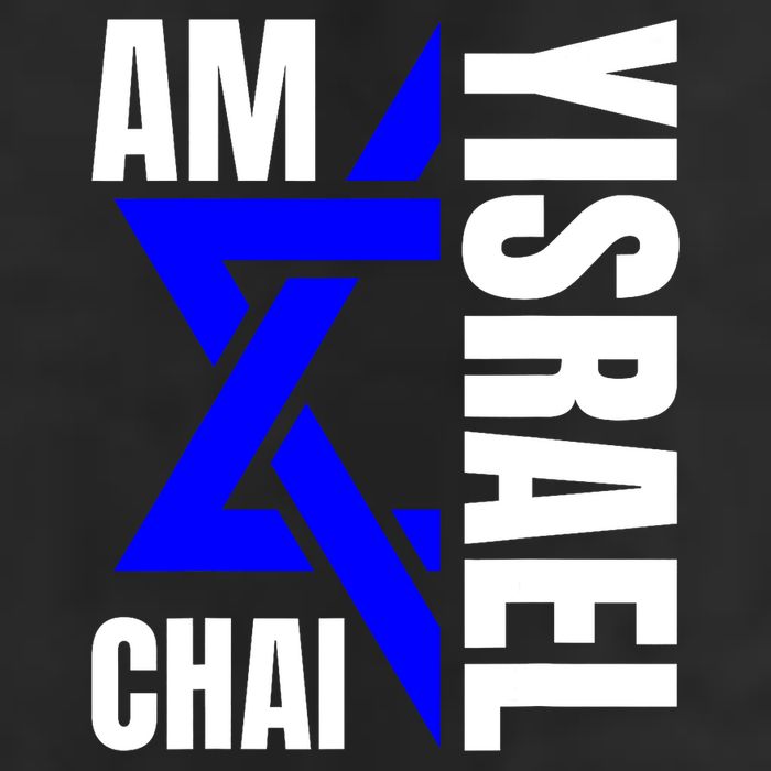 Am Yisrael Chai Israel Star Of David 7 Panel Mesh Trucker Snapback Hat