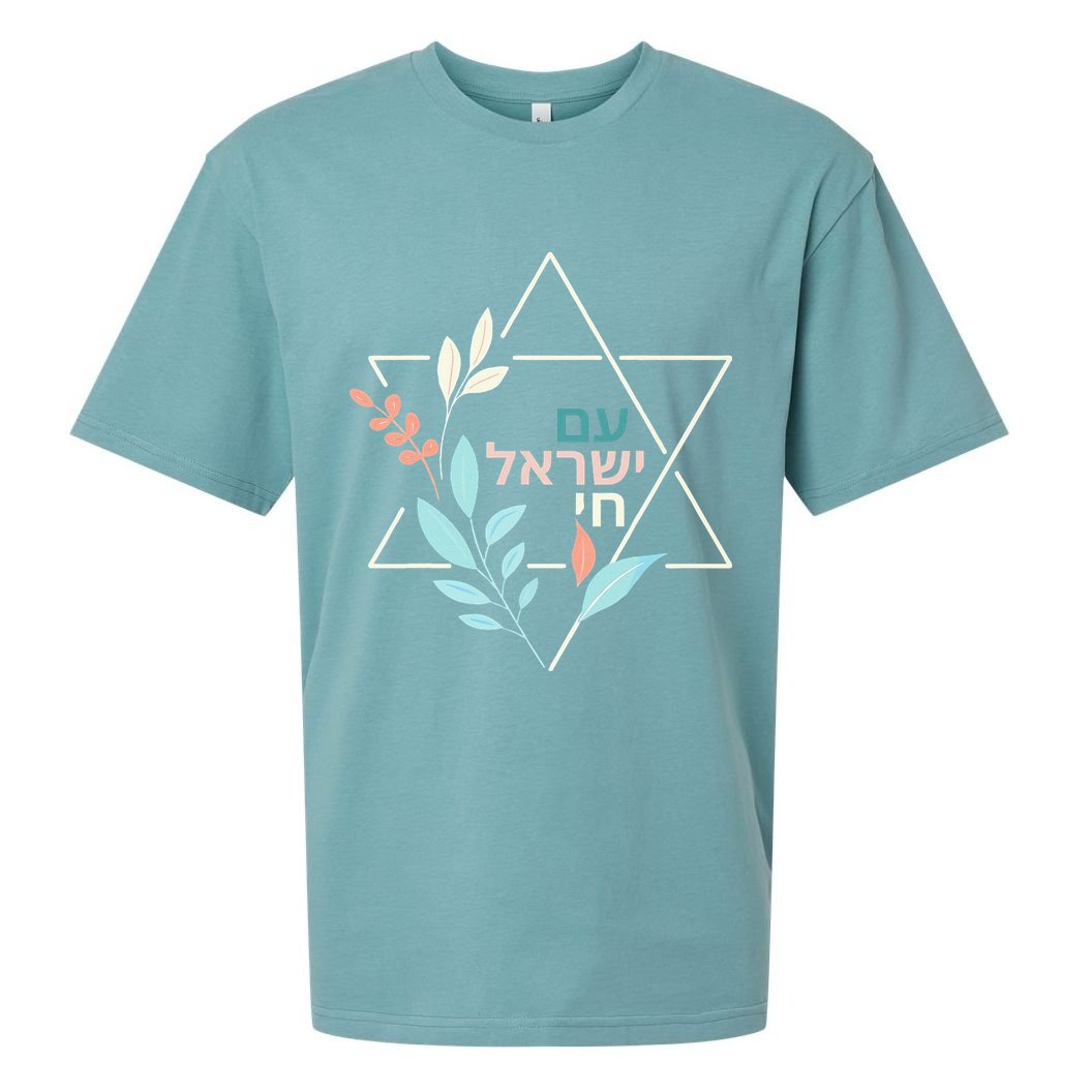 Am Yisrael Chai Jewish Pride Israel Star Of David Sueded Cloud Jersey T-Shirt