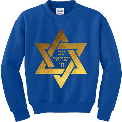 Am Yisrael Chai Star of David Kids Sweatshirt