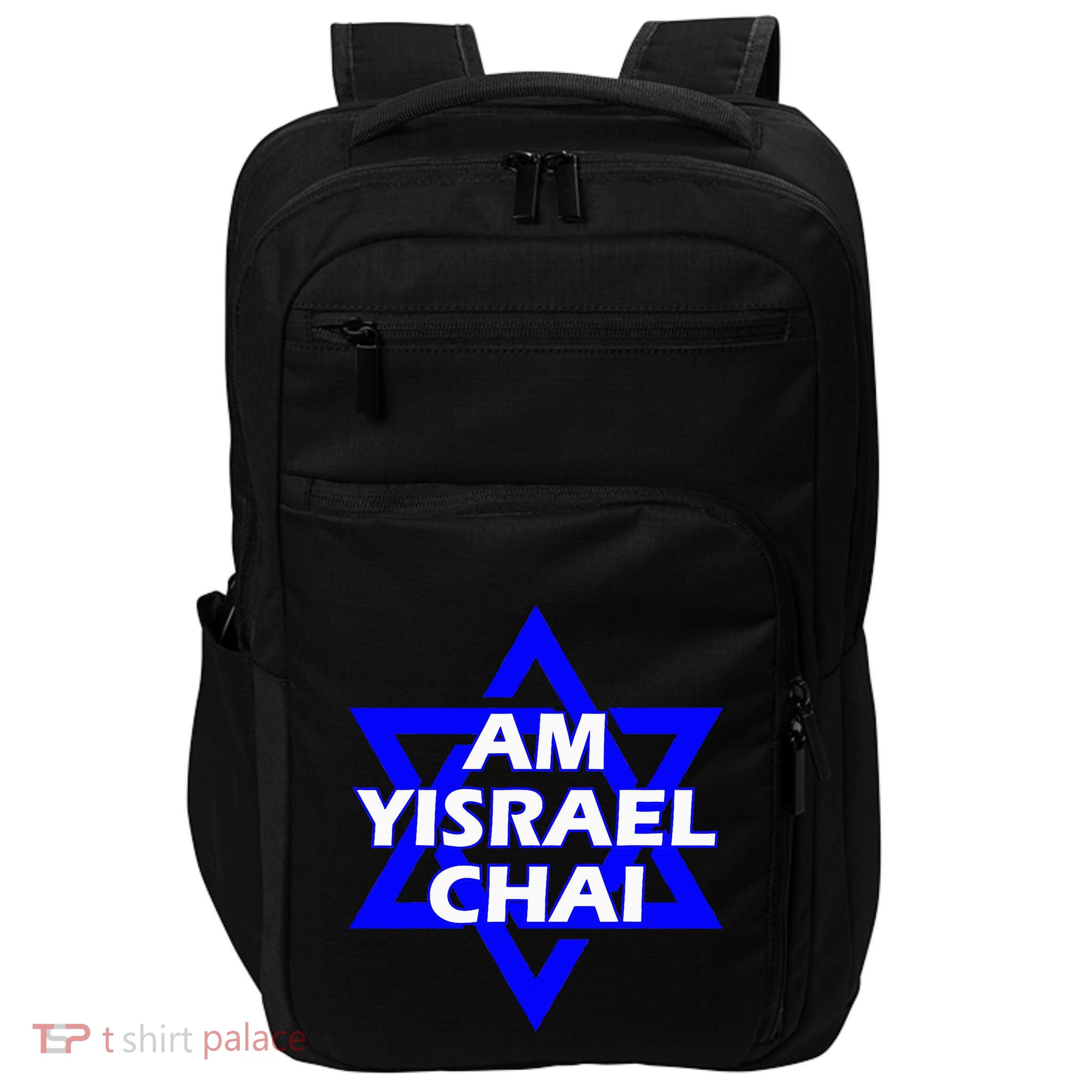 Am Yisrael Chai Israel Star Of David Impact Tech Backpack