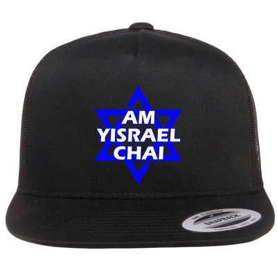 Am Yisrael Chai Israel Star Of David Flatbill Hat