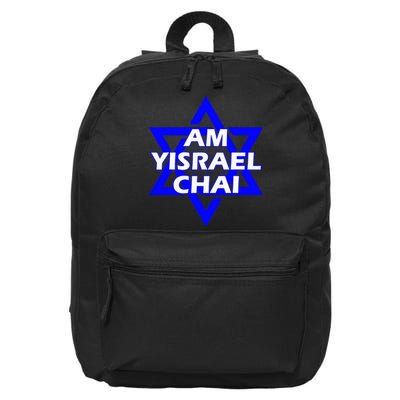 Am Yisrael Chai Israel Star Of David 16 in Basic Backpack