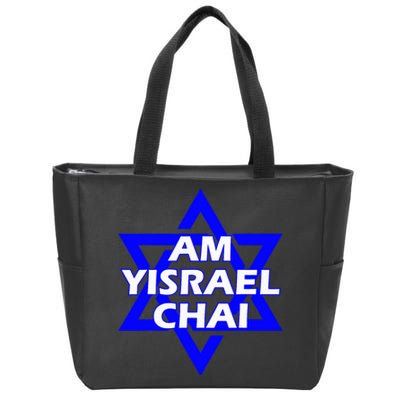 Am Yisrael Chai Israel Star Of David Zip Tote Bag