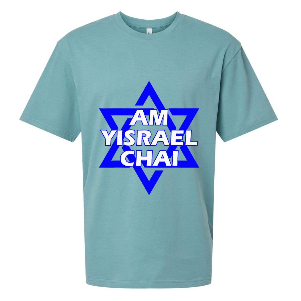 Am Yisrael Chai Israel Star Of David Sueded Cloud Jersey T-Shirt