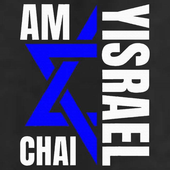 Am Yisrael Chai Israel Star of David 7 Panel Mesh Trucker Snapback Hat