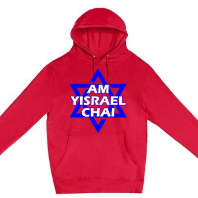 Am Yisrael Chai Israel Star Of David Premium Pullover Hoodie