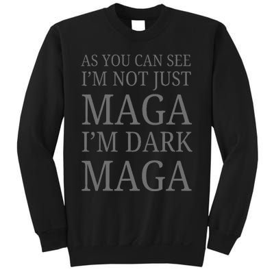 As You Can See IM Not Just Maga IM Dark Maga Sweatshirt