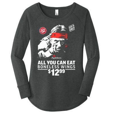 All You Can Eat Boneless Wings Women's Perfect Tri Tunic Long Sleeve Shirt