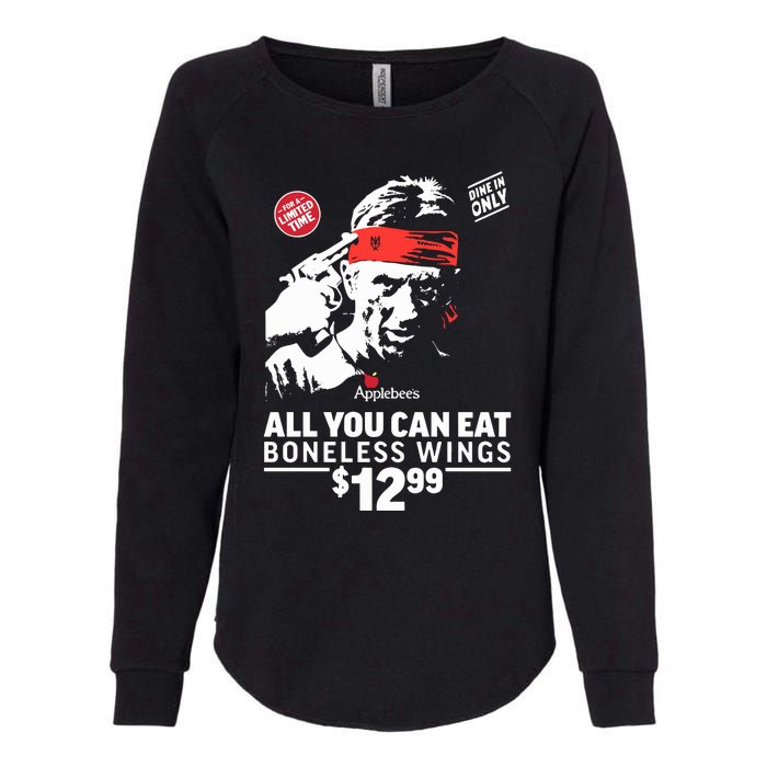 All You Can Eat Boneless Wings Womens California Wash Sweatshirt