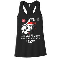 All You Can Eat Boneless Wings Women's Racerback Tank