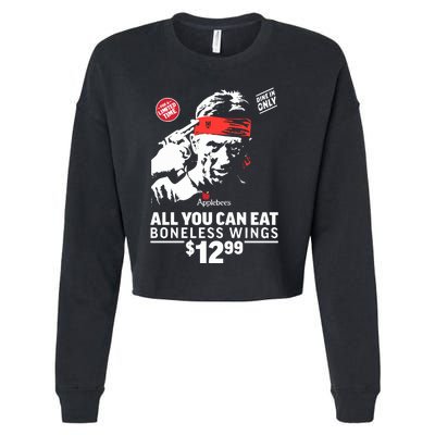 All You Can Eat Boneless Wings Cropped Pullover Crew