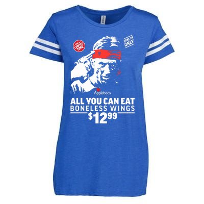 All You Can Eat Boneless Wings Enza Ladies Jersey Football T-Shirt