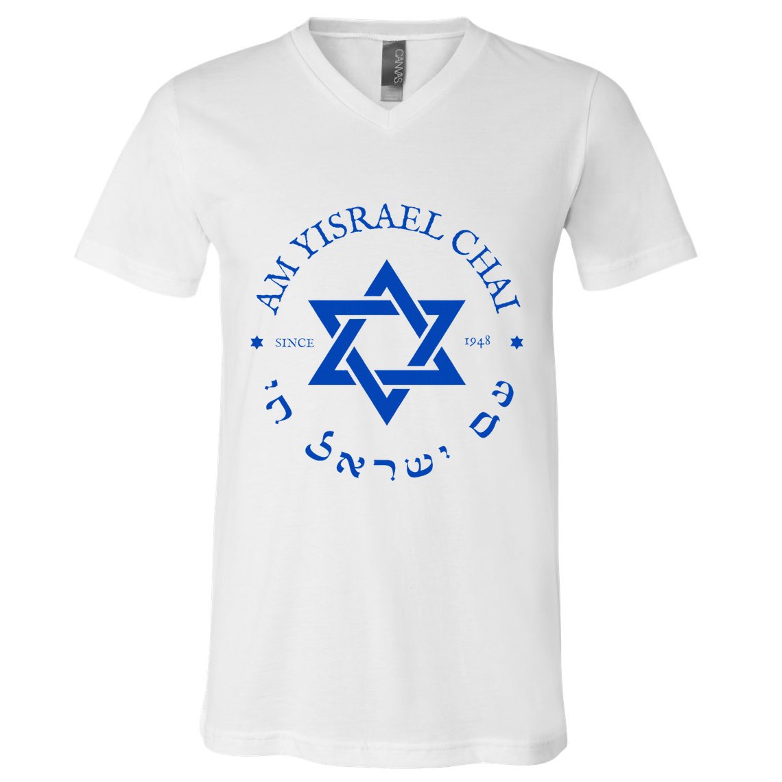 Am Yisrael Chai 1948 Hebrew Israel Jewish Star Of David I V-Neck T-Shirt