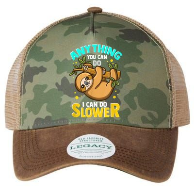 Anything You Can Do I Can Do Slower Sloth Legacy Tie Dye Trucker Hat