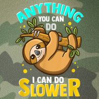 Anything You Can Do I Can Do Slower Sloth Legacy Tie Dye Trucker Hat