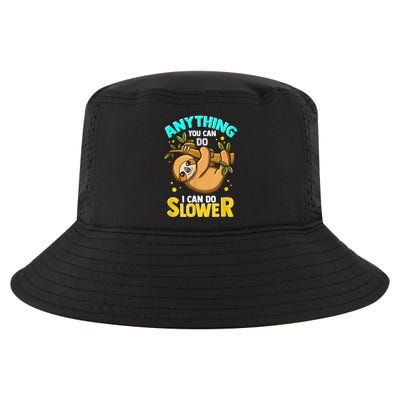Anything You Can Do I Can Do Slower Sloth Cool Comfort Performance Bucket Hat