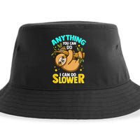Anything You Can Do I Can Do Slower Sloth Sustainable Bucket Hat