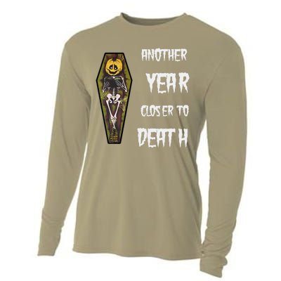 Another Year Closer To Death Funny Design Cooling Performance Long Sleeve Crew