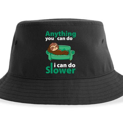 Anything You Can Do I Can Do Slower Sustainable Bucket Hat