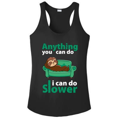 Anything You Can Do I Can Do Slower Ladies PosiCharge Competitor Racerback Tank