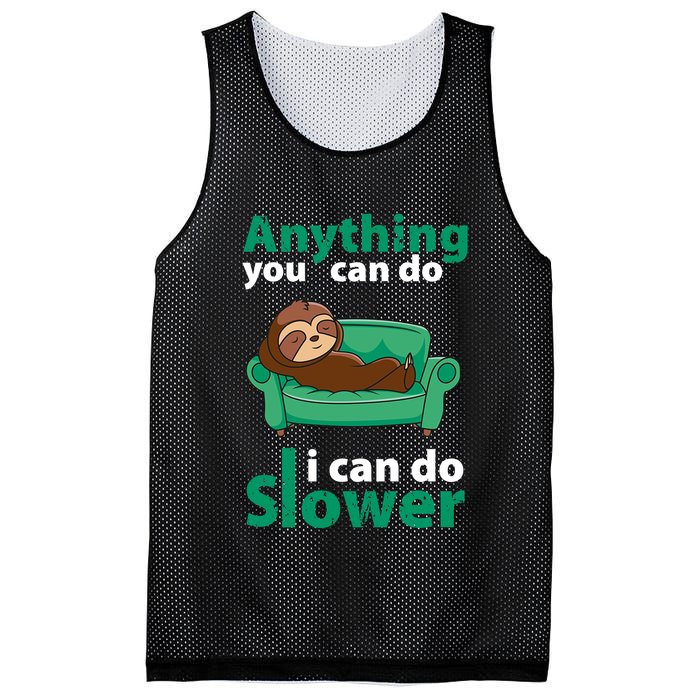 Anything You Can Do I Can Do Slower Mesh Reversible Basketball Jersey Tank
