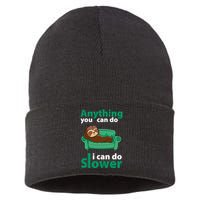Anything You Can Do I Can Do Slower Sustainable Knit Beanie