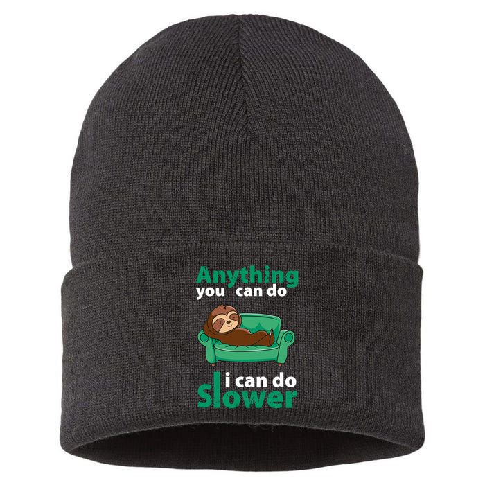 Anything You Can Do I Can Do Slower Sustainable Knit Beanie