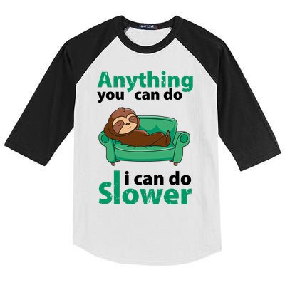 Anything You Can Do I Can Do Slower Kids Colorblock Raglan Jersey