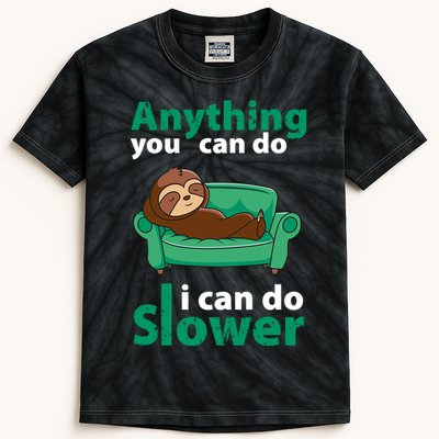 Anything You Can Do I Can Do Slower Kids Tie-Dye T-Shirt