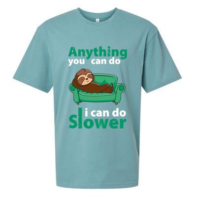 Anything You Can Do I Can Do Slower Sueded Cloud Jersey T-Shirt