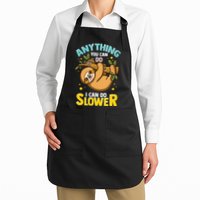 Anything You Can Do I Can Do Slower Lazy Sloth Apron