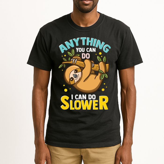 Anything You Can Do I Can Do Slower Lazy Sloth Tall T-Shirt