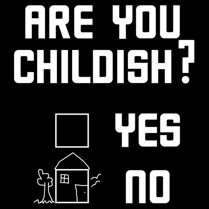 Are You Childish? Funny Adultish Cartoon Drawing Doggie Tank
