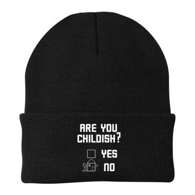 Are You Childish? Funny Adultish Cartoon Drawing Beanie