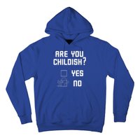 Are You Childish? Funny Adultish Cartoon Drawing Hoodie