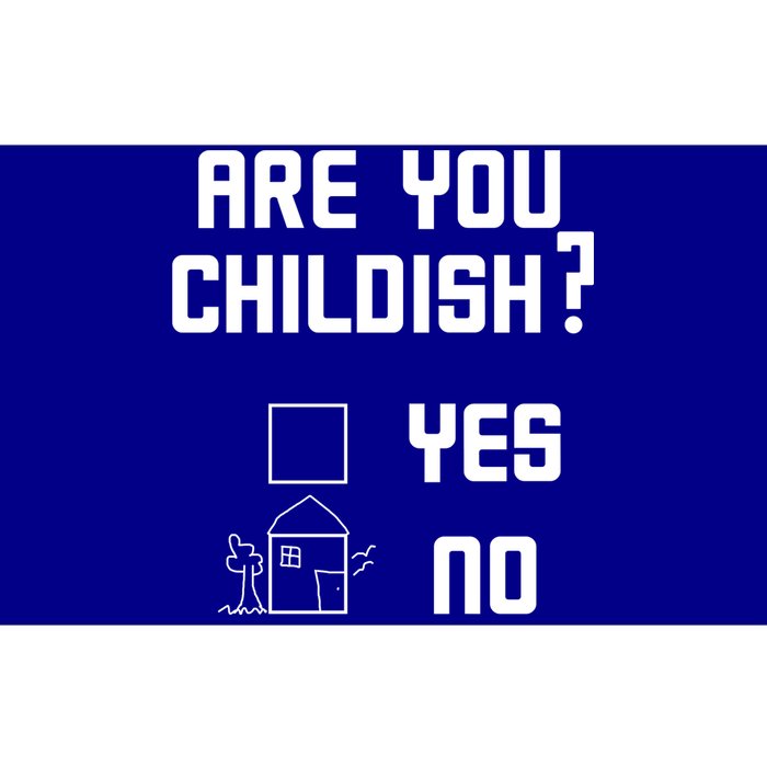 Are You Childish? Funny Adultish Cartoon Drawing Bumper Sticker