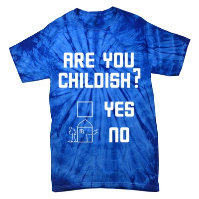 Are You Childish? Funny Adultish Cartoon Drawing Tie-Dye T-Shirt