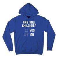 Are You Childish? Funny Adultish Cartoon Drawing Tall Hoodie