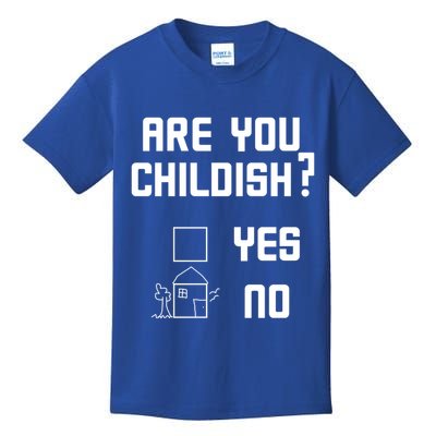 Are You Childish? Funny Adultish Cartoon Drawing Kids T-Shirt