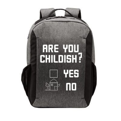 Are You Childish? Funny Adultish Cartoon Drawing Vector Backpack