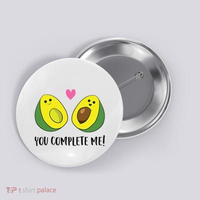 Avocado You Complete Me Avocado Button