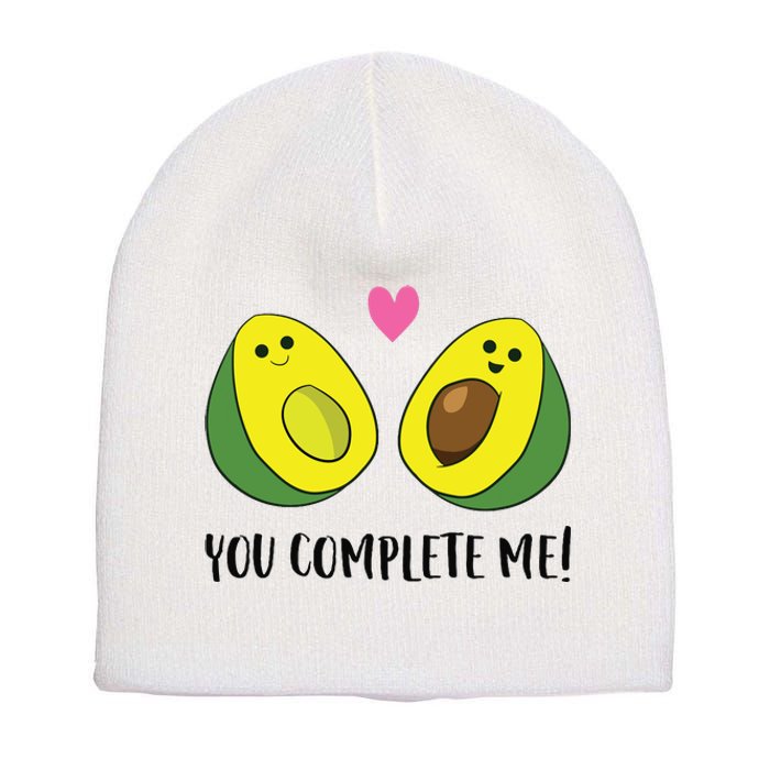 Avocado You Complete Me Avocado Short Acrylic Beanie