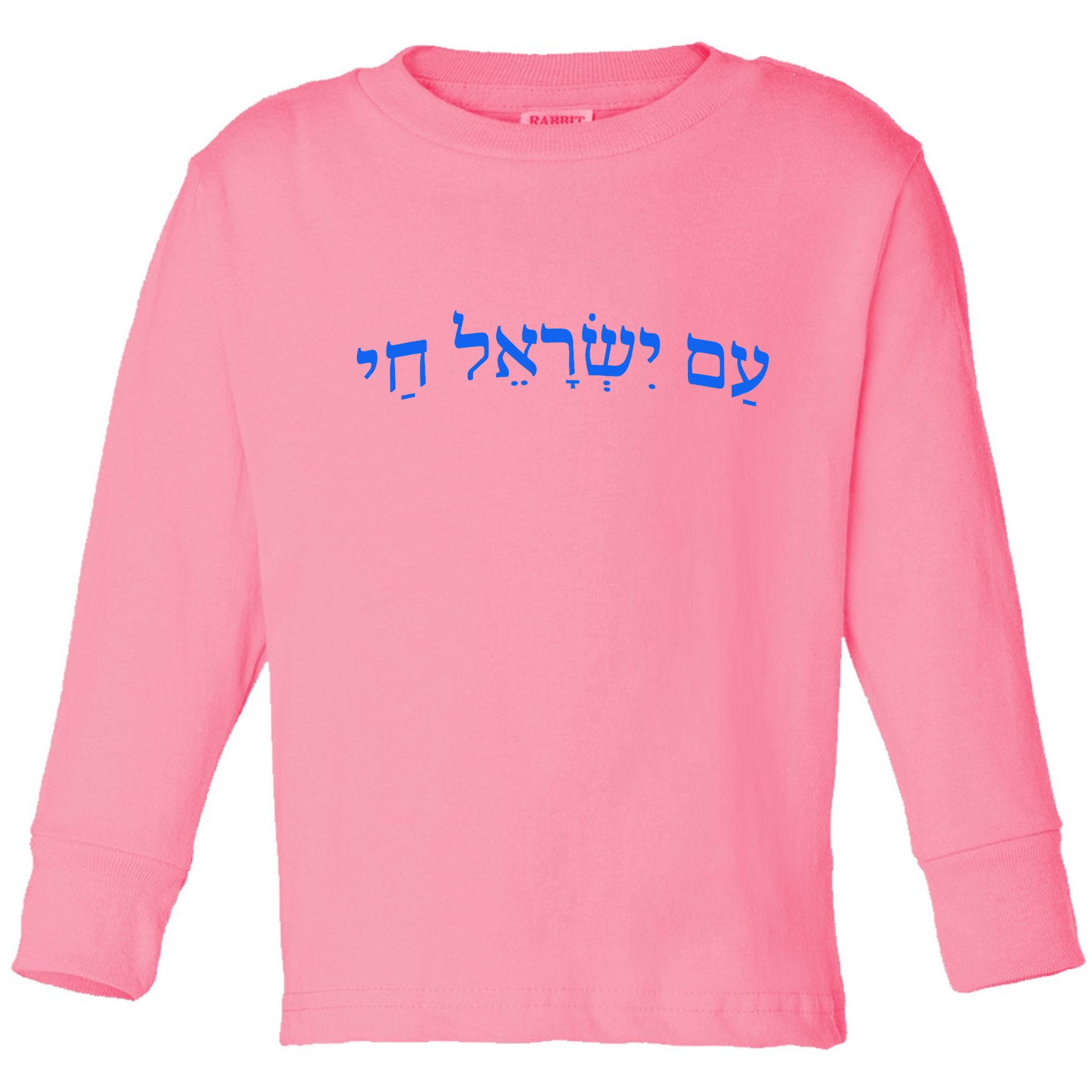 Am Yisrael Chai Jewish Pride Israel Star Of David Toddler Long Sleeve Shirt
