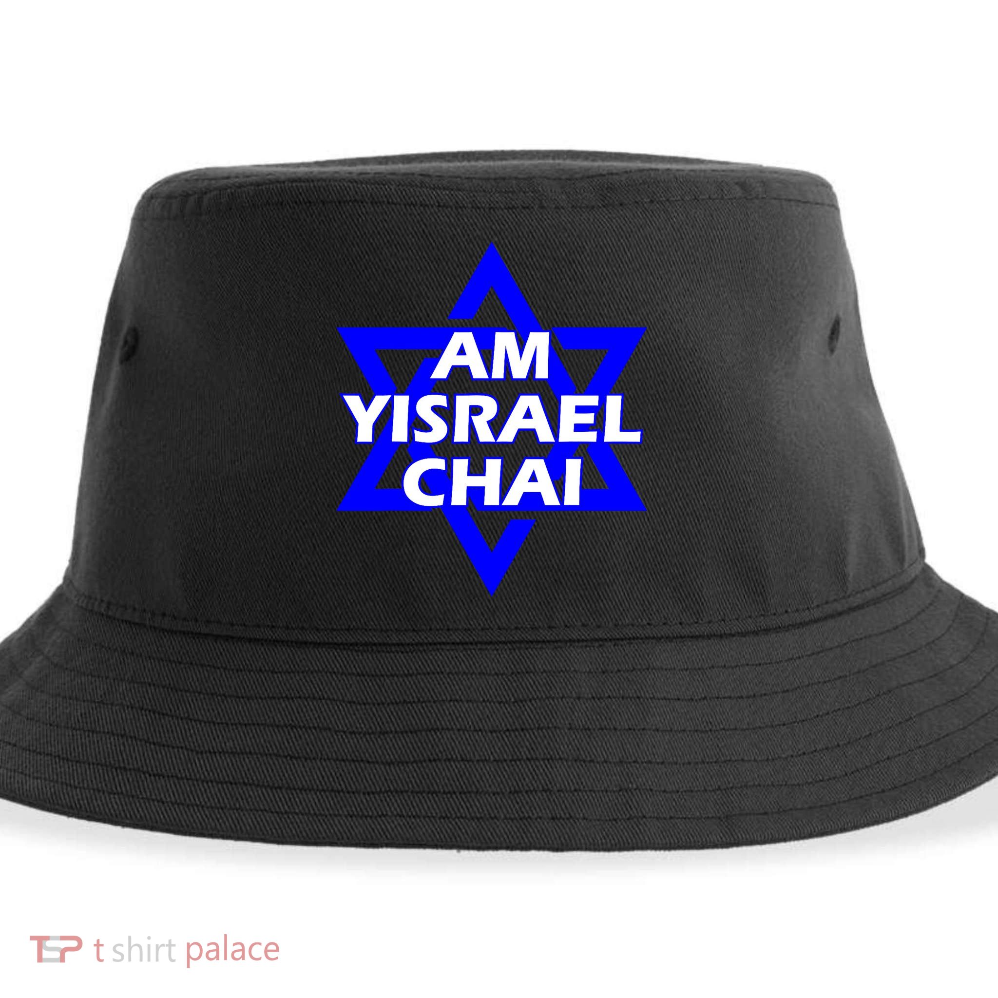 Am Yisrael Chai Israel Star Of David Sustainable Bucket Hat