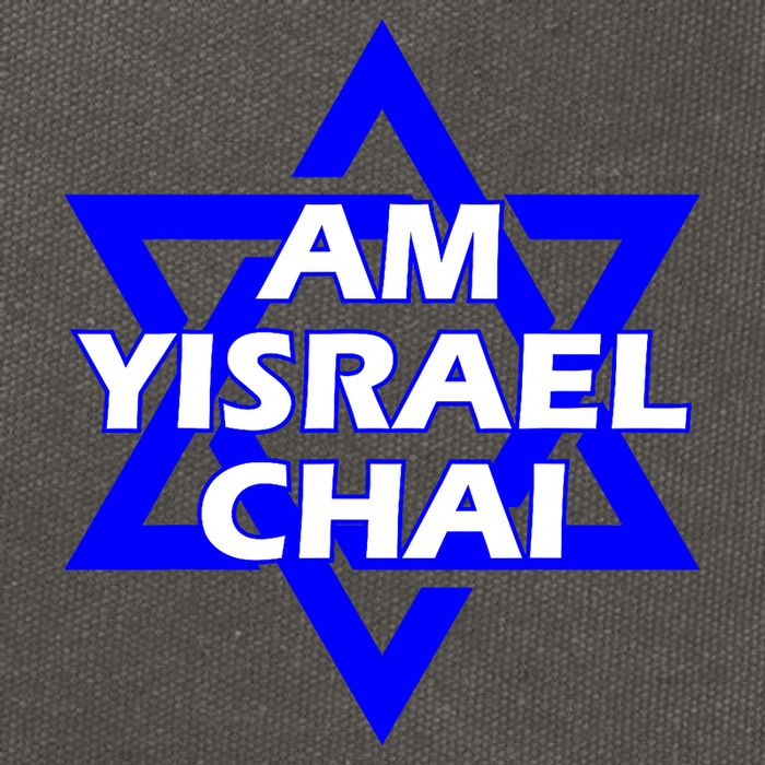 Am Yisrael Chai Israel Star Of David Cotton Canvas Backpack
