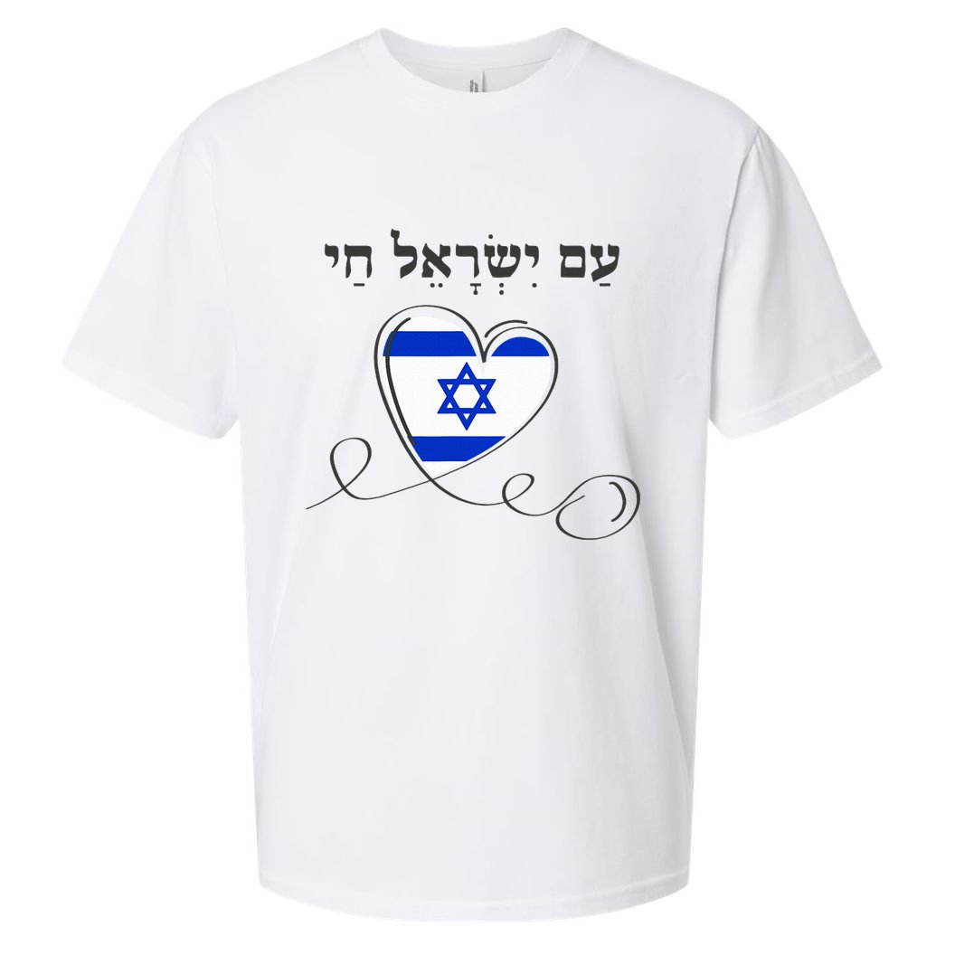 Am Yisrael Chai Israel Star of David Sueded Cloud Jersey T-Shirt