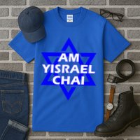 Am Yisrael Chai Israel Star of David Tall T-Shirt
