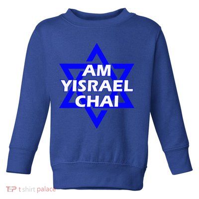 Am Yisrael Chai Israel Star of David Toddler Sweatshirt