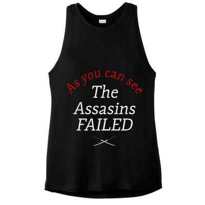 As You Can See The Assassins Failed Ladies PosiCharge Tri-Blend Wicking Tank